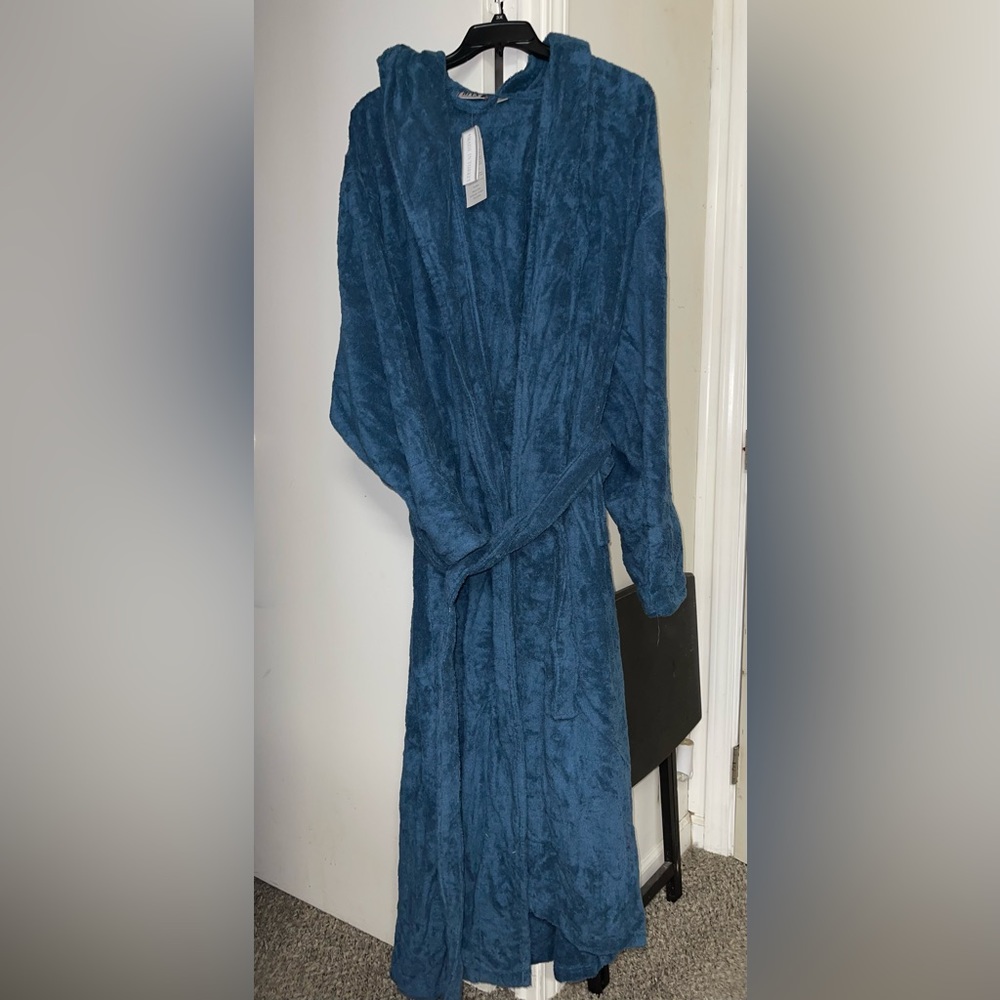 Men's Thick Full Ankle Length Hooded Turkish Cotton Bathrobe